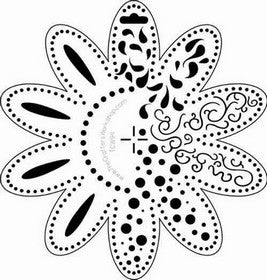 The Crafters Workshop - 12x12" Template - Doodle Flower