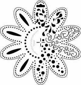 The Crafters Workshop - 12x12" Template - Doodle Flower