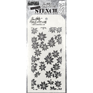 Stampers Anonymous - Tim Holtz - Layering Stencil - Tiny Poinsettia