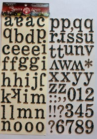 Ruby Rock It - Upstairs Downstairs Collection - Self Adhesive - Chipboard Alphabet - Blue