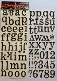Ruby Rock It - Upstairs Downstairs Collection - Self Adhesive - Chipboard Alphabet - Blue