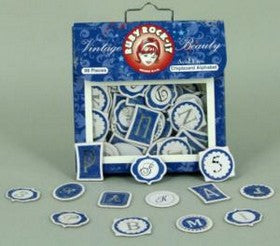 Ruby Rock It - Foil Chipboard Alphabet - Vintage Beauty