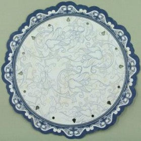 Ruby Rock It - Vintage Beauty Collection - 12x12" Cardstock - Round with Stitching