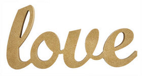 KaiserCraft - Script Words 12mm MDF "love"
