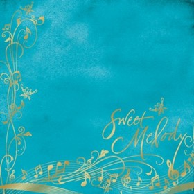 Creative Imaginations - Melody Gold Foil 12" Paper