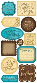 Creative Imaginations - Perfect Harmony - Jumbo Cardstock Stickers