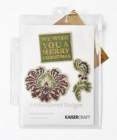 KaiserCraft - Dear Santa Collection - Embroidered Badges - EB502