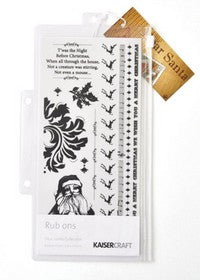 KaiserCraft - Dear Santa Collection - Black and White Rubons - RB828