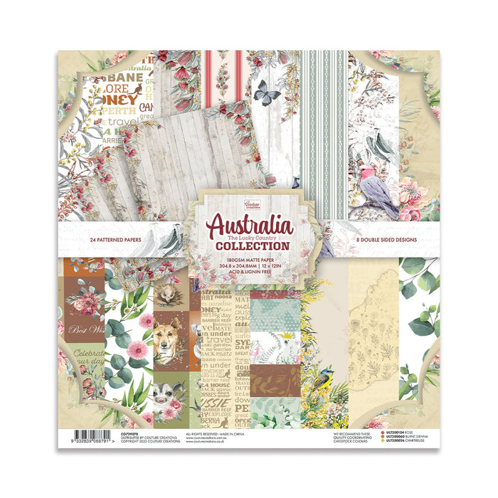 Couture Creations - Australia The Lucky Country Collection 12x12" Paper Pad