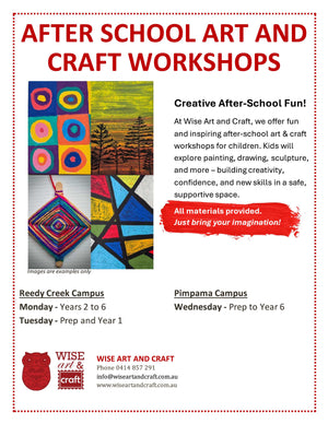 Wednesday after school Art and Craft Workshop - Term 4
