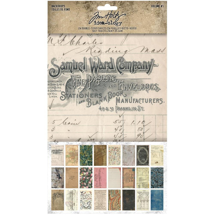 Idea-ology - Tim Holtz - Backdrops - Volume #1 - TH94117