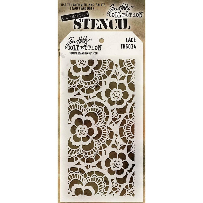 Stampers Anonymous - Tim Holtz - Layering Stencil - Lace - THS034