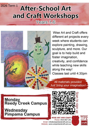Monday after school Art Workshop - Term 1 (2026)