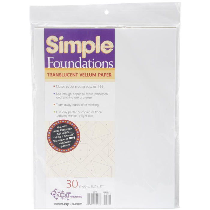 C&T Publishing - Simple Foundations - Translucent Vellum Paper