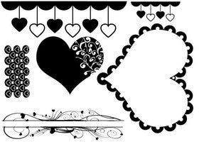 Banana Frog - Acrylic Stamp Set - It's all about Hearts