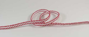 FTI - Braiding Ribbon - White & Red 2m