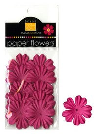 Bazzill Paper Flowers - Hot Pink 1"