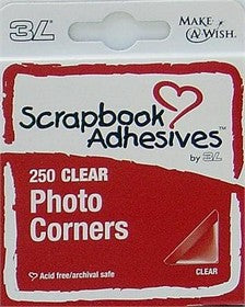 3L - Scrapbook Adhesives - Photo Corners - Clear