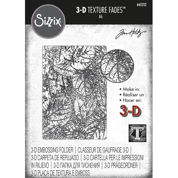 Sizzix - Tim Holtz - 3D Texture Fades - A6 - Foliage