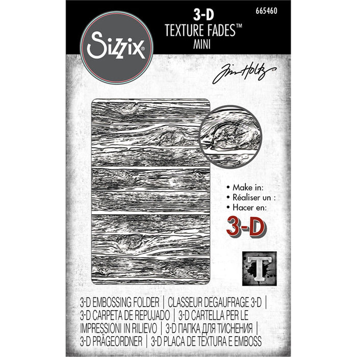 Sizzix - Tim Holtz - 3D Texture Fades - Mini - Lumber