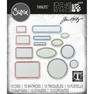 Sizzix - Tim Holtz - Thinlits - Vintage Labels