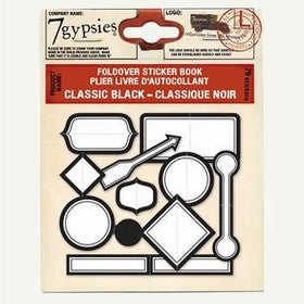 7 Gypsies - Foldover Sticker Books - Classic Black