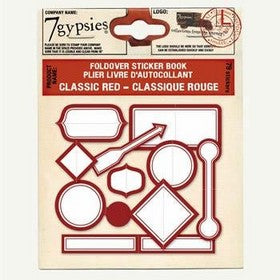 7 Gypsies - Foldover Sticker Books - Classic Red