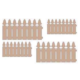 Twiddleybitz - Chipboard Basic Fence Set of 4