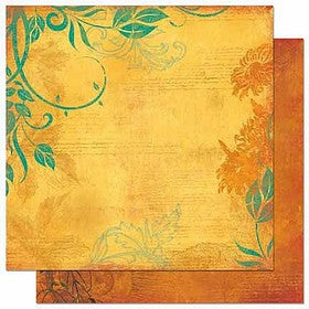 Bo Bunny - Forever Fall Collection - Sunflower - 12x12" Double sided Paper
