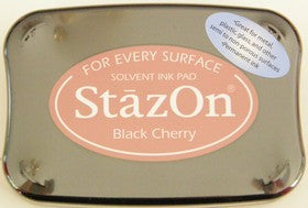 StazOn - Solvent Ink Pad - Black Cherry (Red)