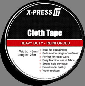 X-Press IT - Cloth Tape White 48mm x 25m