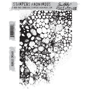 Stampers Anonymous - Tim Holtz - Red Rubber Stamp - Bubbles