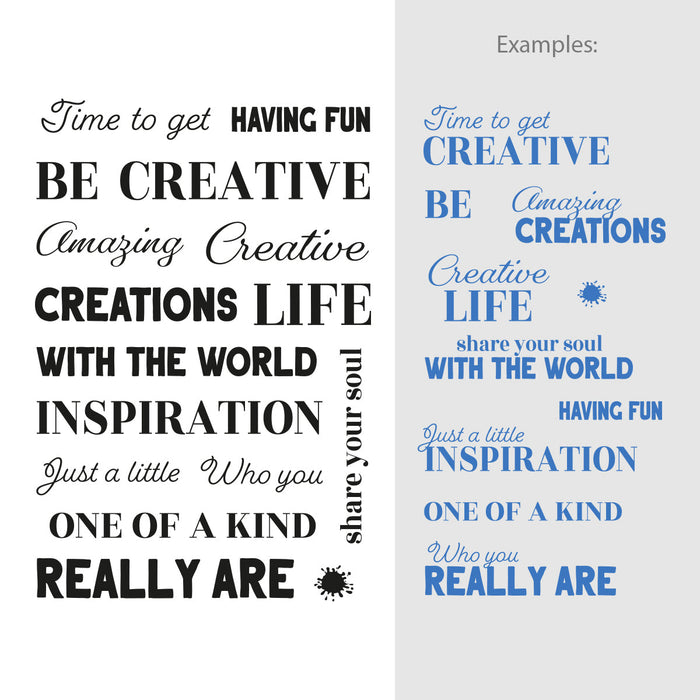Couture Creations - Be Creative Sentiment Stamp Set