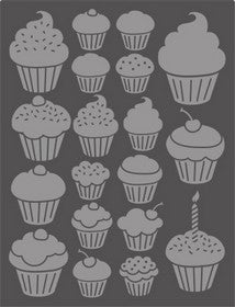 Craft Concepts - A2 Embossing Folders - Cupcakes