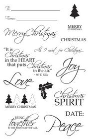 KaiserCraft - Clear Acrylic Stamps - Christmas Sentiments