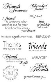 KaiserCraft - Clear Acrylic Stamps - Friendship Sentiments