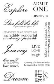 KaiserCraft - Clear Acrylic Stamps - Life Sentiments