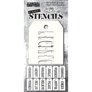 Stampers Anonymous - Tim Holtz - Element Stencils - Christmas