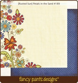 Fancy Pants - Rusted Sun - Petals in the Sand - 12x12" double sided paper