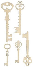 KaiserCraft - Wood Flourishes - Keys