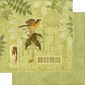 Graphic 45 - Botanicabella Collection - Birds in Paradise - 12" Double Sided Paper