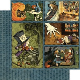 Graphic 45 - Halloween In Wonderland Collection - Through the Looking Glass - 12" Double Sided Paper