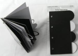 Bella - Grace - Chipboard Mini Book - Black and White