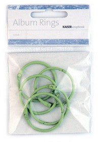 KaiserCraft - Album Rings Lime 3.5cm 5pk