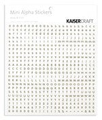 KaiserCraft - Mini Alpha Stickers - White & Brown