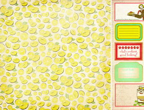 KaiserCraft - Paper 12x12" Nan's Favourites Collection - Lemon Slice