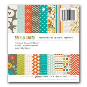 Pebbles - Seen & Noted - 6x6" Paper Pad
