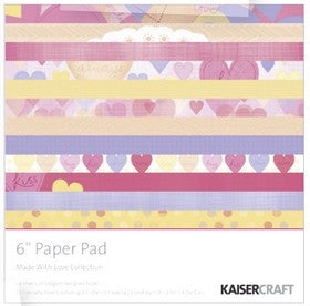 KaiserCraft - Made with Love - Paper Pad 6" x 6"