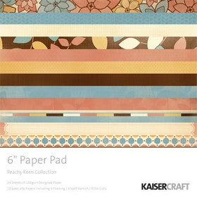 KaiserCraft - Peachy Keen Collection - Paper Pad 6" x 6"