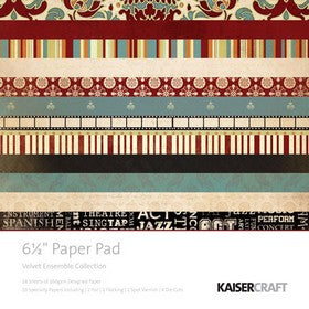 KaiserCraft - Velvet Ensemble Collection - Paper Pad 6.5" x 6.5"